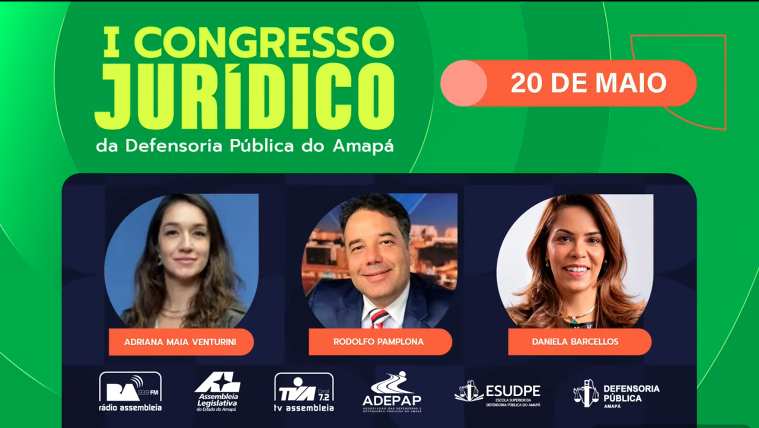 Capa do video I Congresso Jurídico da Defensoria Pública do Amapá - 1º dia