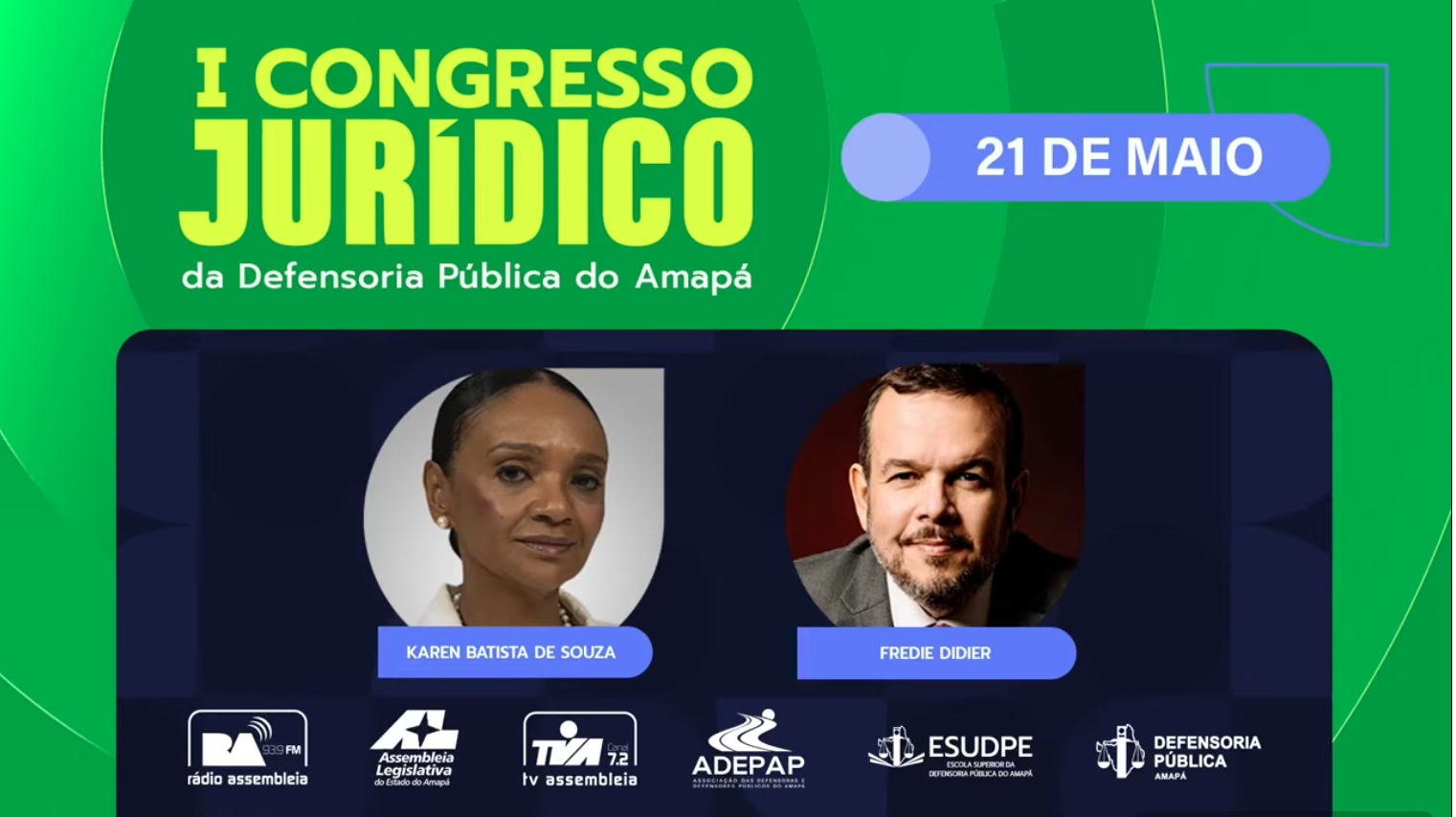 Capa do video I Congresso Jurídico da Defensoria Pública do Amapá - 2º dia