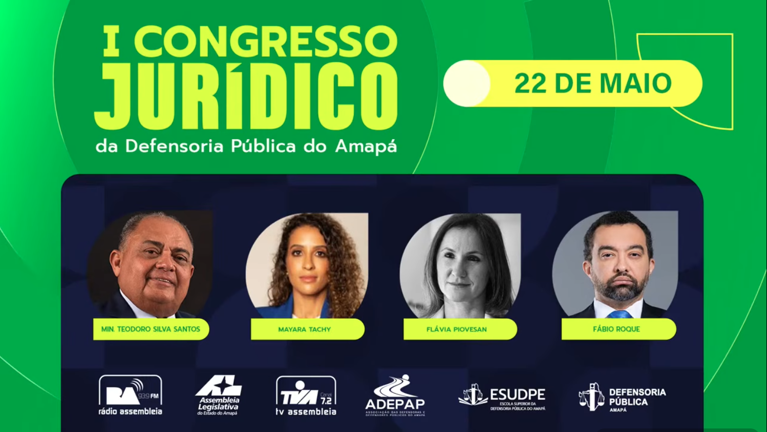Capa do video I Congresso Jurídico da Defensoria Pública do Amapá - 3º dia