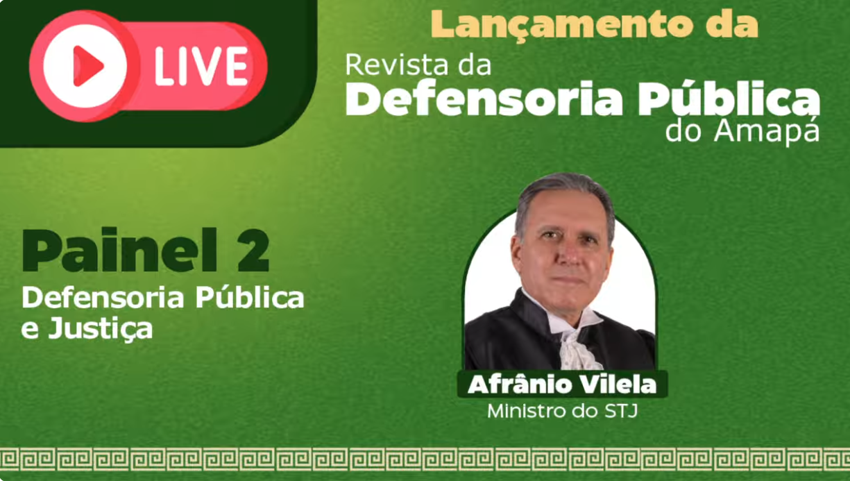Capa do video Afrânio Vilela STJ - Congresso de Lançamento da Revista da Defensoria Pública do Amapá