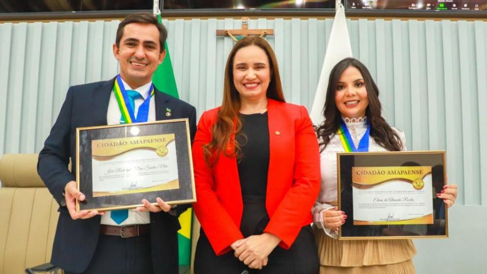 Defensor público-geral e subdefensora pública-geral recebem título de cidadão amapaense